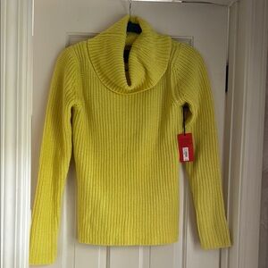 Yellow Cowl Neck Sweater